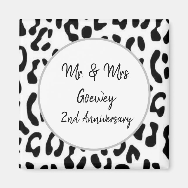 Cheetah Personalize Celebration Template Magnet