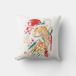 cheetah pillow, colorful cheetah, cheetah decor, throw pillow