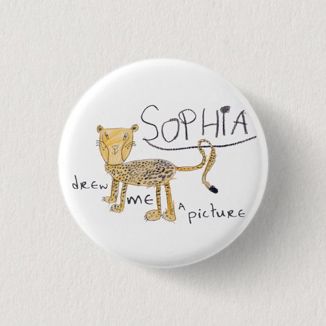 Cheetah Pinback Button (Front)