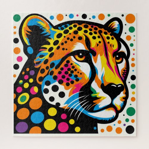 Cheetah Pop Art 600 Piece Puzzle