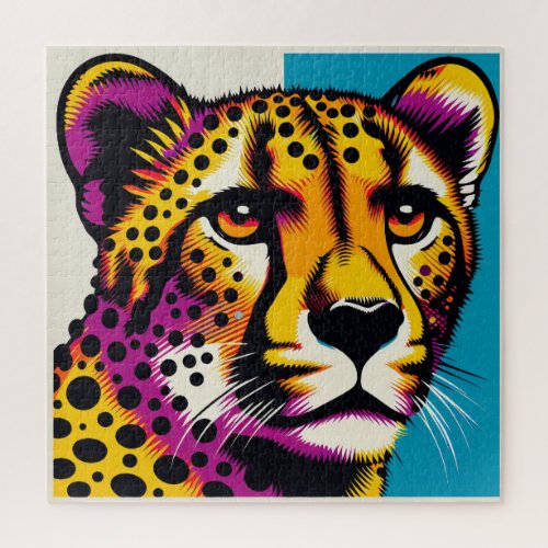 Cheetah Pop Art 600 Piece Puzzle