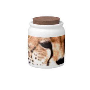 Cheetah Portrait by Full Moon: Nature's Grace Candy Jar