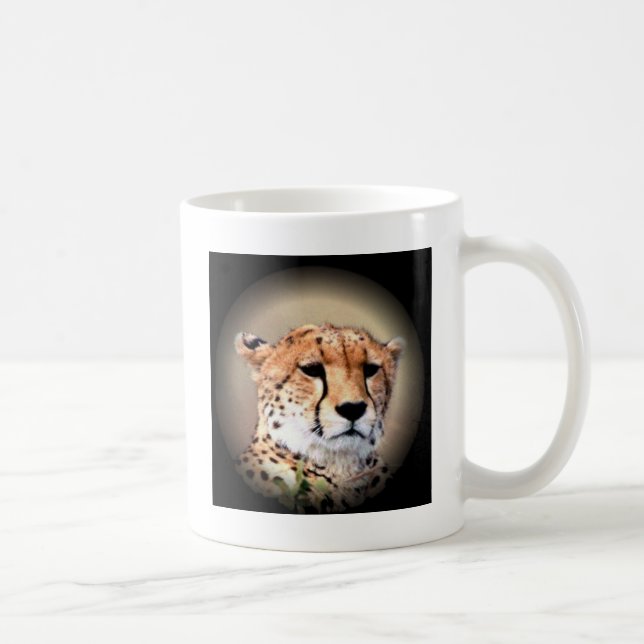 Cheetah Portrait by Full Moon: Nature's Grace Coffee Mug (Right)