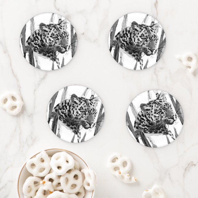 Cheetah Portrait Coaster Set (In Situ)