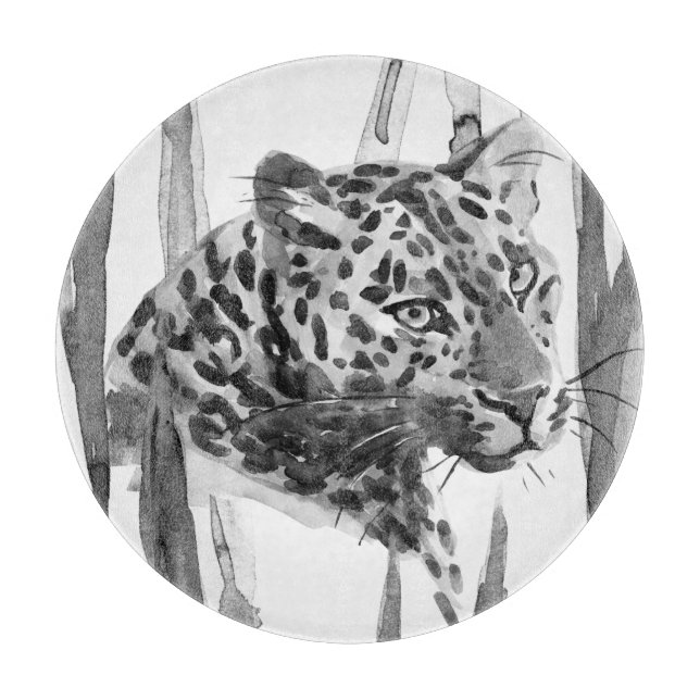 Cheetah Portrait Cutting Board (Front)