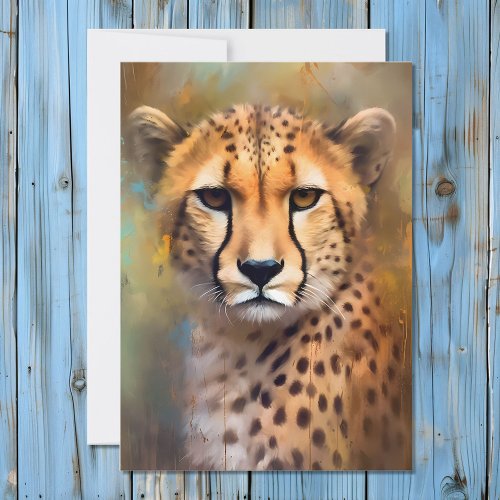 Cheetah Portrait Holiday Card