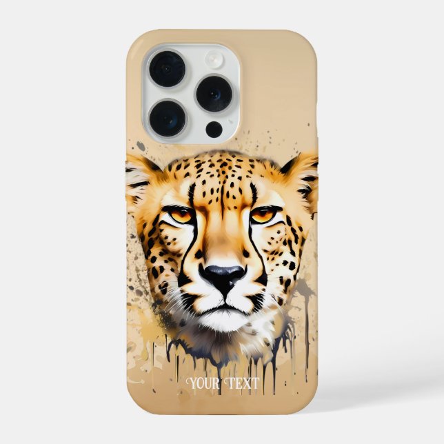 Cheetah Portrait Iphone Case (Back)