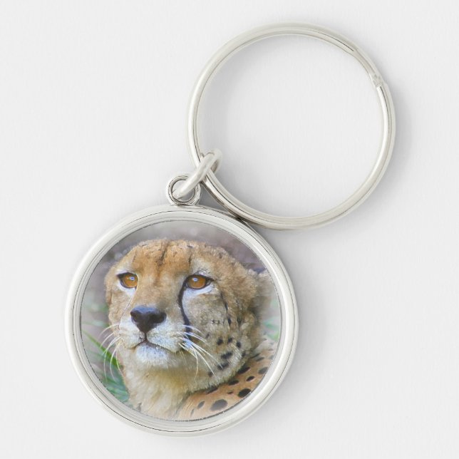 Cheetah portrait keychain (Front)