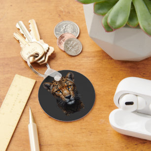Cheetah portrait keychain