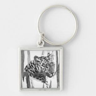 Cheetah Portrait Keychain
