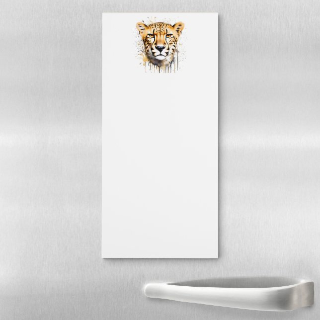 Cheetah Portrait  Magnetic Notepad (In Situ)