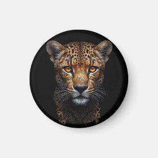 Cheetah Portrait on black Magnet