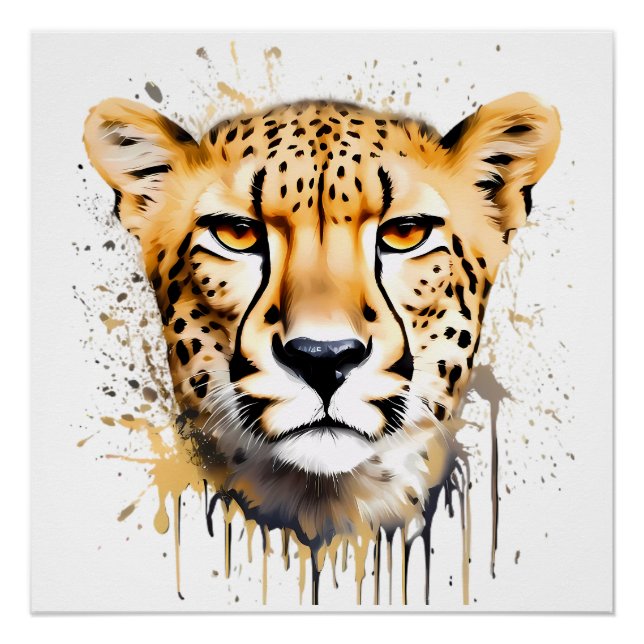 Cheetah Portrait Poster (Front)