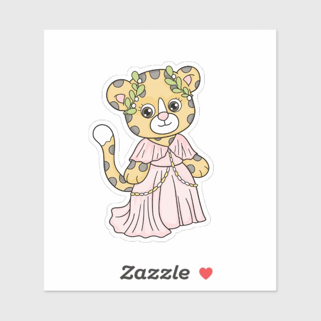 Cheetah Princess Sticker (Sheet)