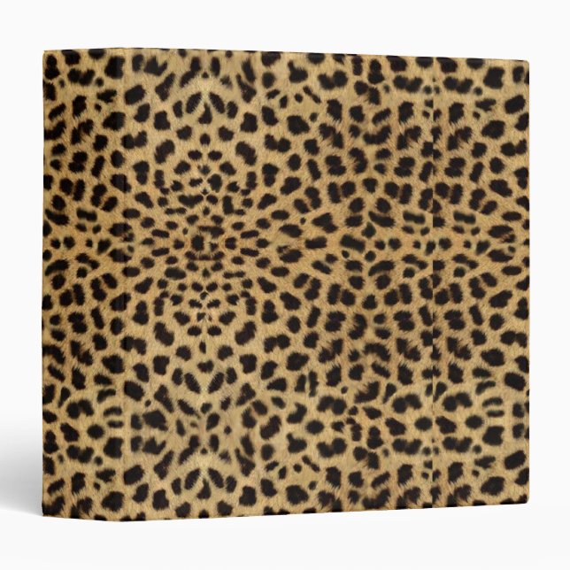 Cheetah Print 3 Ring Binder (Front/Spine)