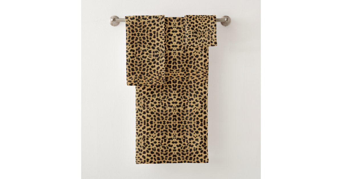 Cheetah Print Bath Towel Set | Zazzle