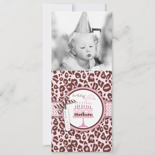 Cheetah Print &amp; Birthday Cake Photo Template Announcement