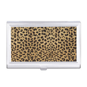 Cheetah Print Business Card Case