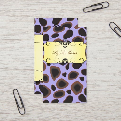 Customizable Cheetah print business cards
