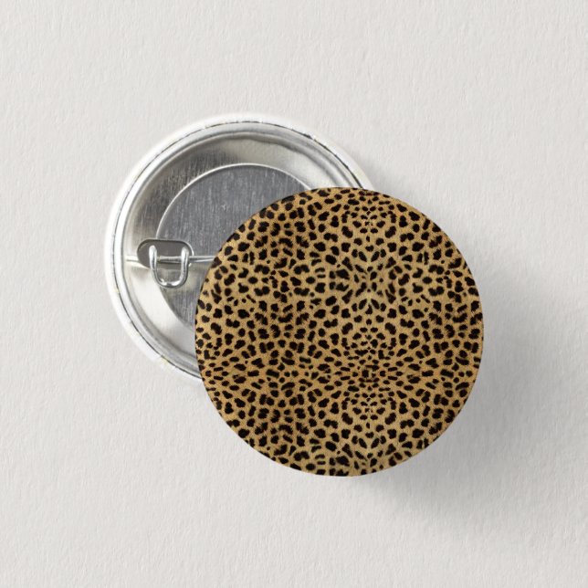 Cheetah Print Button (Front & Back)