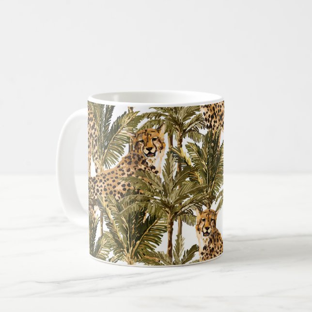 Cheetah Print Coffee Mug (Front Left)