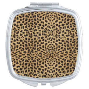 Cheetah Print Compact Mirror
