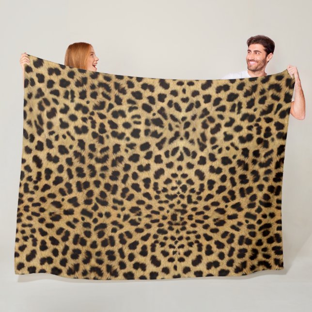 Cheetah Print Fleece Blanket (In Situ)