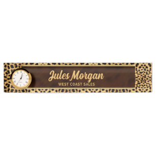 Cheetah Print for the Businesswoman Name Plate