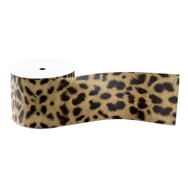 Cheetah Print Grosgrain Ribbon (Spool)