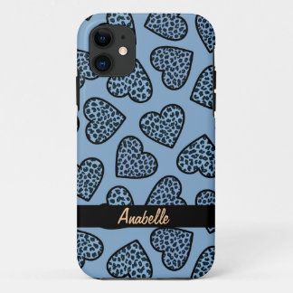 Cheetah print hearts iPhone 5 Case