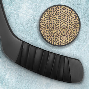 Cheetah Print Hockey Puck