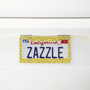 Cheetah Print in Natural Color License Plate Frame