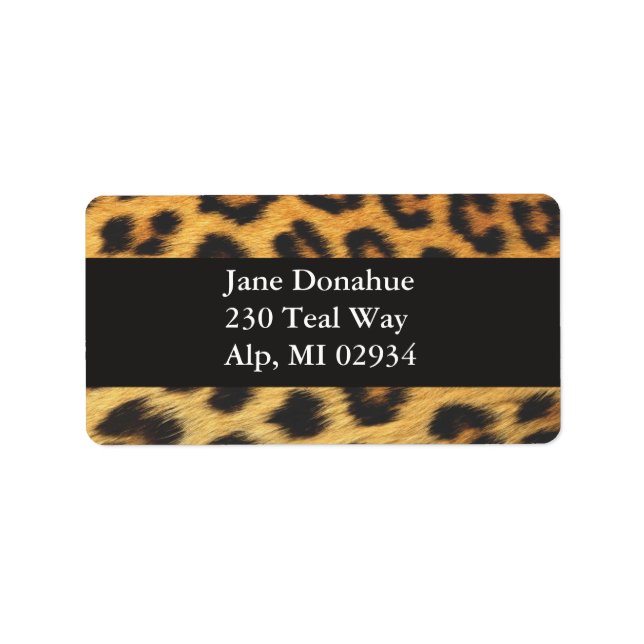 Cheetah Print Label (Front)