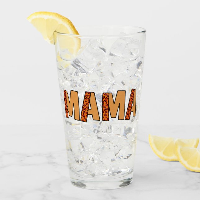 Cheetah Print Leopard Mom Glass (Front Ice)