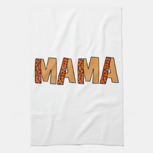 Cheetah Print Leopard Mom Kitchen Towel