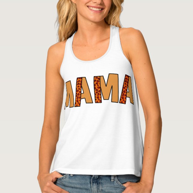 Cheetah Print Leopard Mom Tank Top (Front)