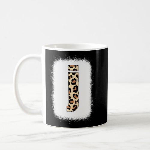 Cheetah Print Letter J  Initial Letter J Leopard B Coffee Mug