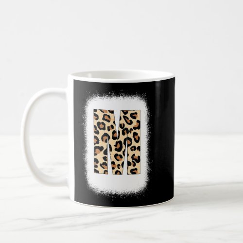 Cheetah Print Letter M  Initial Letter M Leopard B Coffee Mug