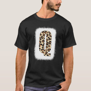 Cheetah Print Letter Q  Initial Letter Q Leopard B T-Shirt