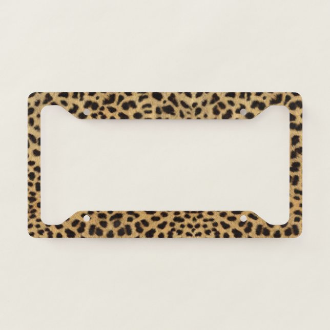 Cheetah Print License Plate Frame (Front)