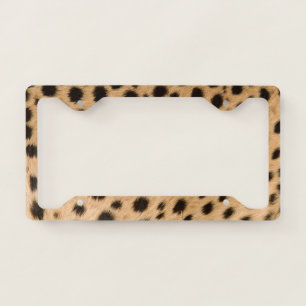 Cheetah Print License Plate Frame