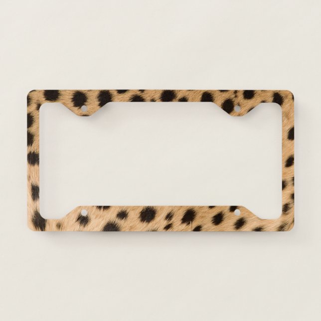 Cheetah Print License Plate Frame (Front)