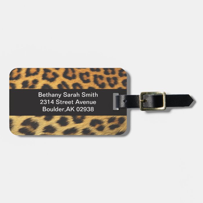 Cheetah Print Luggage Tag Zazzle