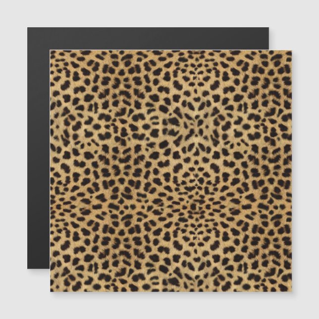 Cheetah Print Magnetic Card (Front/Back)