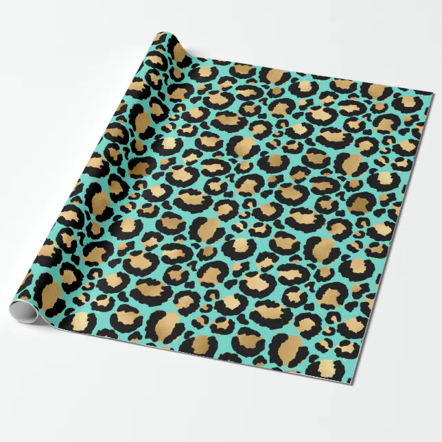 Cheetah Print Mint Colored Wrapping Paper Zazzle