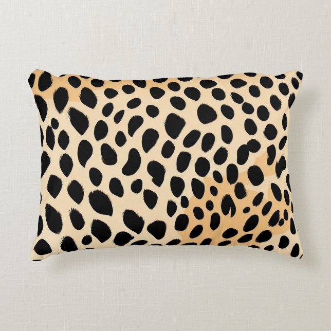 Cheetah Print Pattern Accent Pillow (Front)