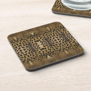 Cheetah Print Pattern Beverage Coaster
