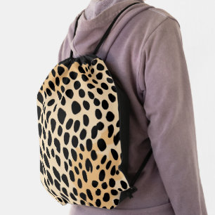 Cheetah Print Pattern Drawstring Bag