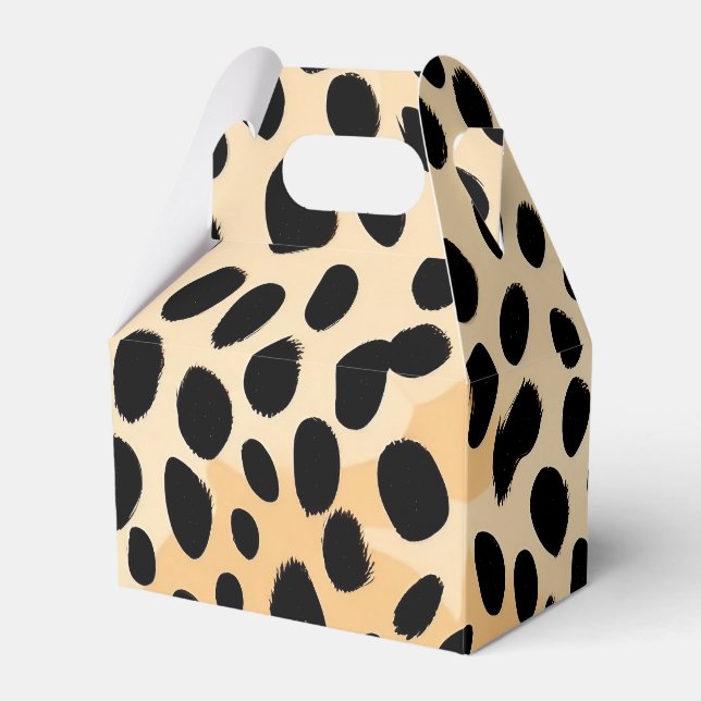 Cheetah Print Pattern Favor Boxes (Front Side)