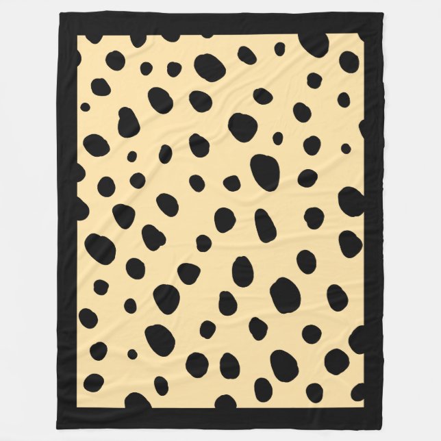 Cheetah Print Pattern Fleece Blanket (Front)